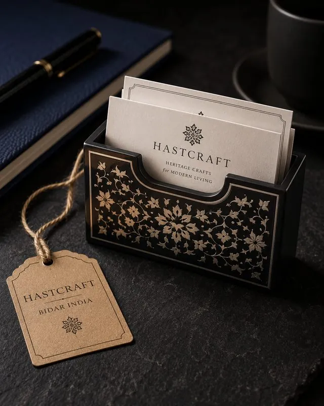 Bidriware Card Holder
