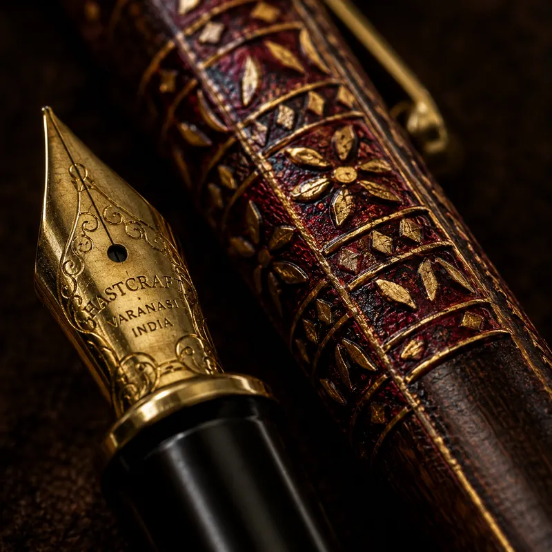 Varanasi Lacquerware Pen detail